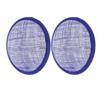 2 Pezzi Base Rotonda per Fascinator in Sinamay Blu, 13,5 CM | Lino Finitura Testurizzata, Bordi Lisci e Cucitura Facile, per Laboratori e Servizi Fotografici