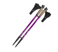2 pezzi Bastoncini da trekking telescopici in lega di alluminio Stampella Senderismo Bastone(2PCS Purple)
