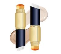 2 pezzi bastoncino fondotinta idratante multiuso 2 in 1, Dual Ended Radser Foundations Stick, trucco con copertura da media a completa, duraturo per coprire occhiaie scure (naturale + avorio)