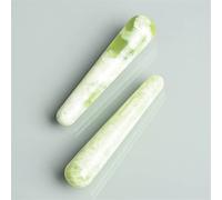 2 pezzi bastoncino for agopuntura in pietra di giada naturale for penna for massaggio ai piedi viso riflessologia lifting facciale strumento di bellezza Gua Sha (Color : TypeB)