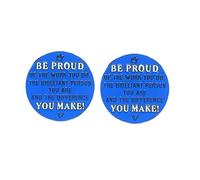 2 pezzi Be proud of the work you do, the brilliant person you are and the difference you make Spilla smaltata, spille da bavero con frase ispiratrice, abbigliamento uomo e donna, zaini, cappelli