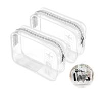 2 Pezzi Beauty Case Borsa Cosmetici Trasparente PVC Borse da Viaggio Impermeabile, TSA Borsa Viaggio per Il Trasporto di Liquidi