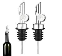 2 Pezzi Beccuccio per Olio d'Oliva e Liquore in Acciaio Inossidabile - Erogatore Automatico con Ribaltamento Automatico, Previene Perdite e Sprechi - Dosatore per Bottiglie di Vino, Olio e Alcol