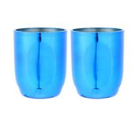 2 Pezzi Bicchiere per Dadi in Plastica Blu per Ktv e Bar | Contenitore Pratico, Texture Liscia e Comoda, Facile da Riporre e Trasportare, per Backgammon e Dadi Bugiardi