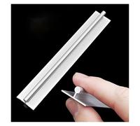 2 pezzi binario a forma di T per cancello scorrevole, kit binari da terra in alluminio per impieghi gravosi lunghi 50/80/100/120/150 cm per cancelli carrabili(Silver,L 80cm/31.5in)