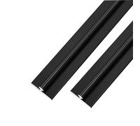 2 pezzi binario a forma di T per cancello scorrevole, kit binari da terra in alluminio per impieghi gravosi lunghi 50/80/100/120/150 cm per cancelli carrabili(Black,L 80cm/31.5in)