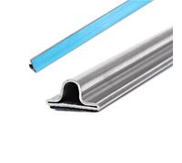 2 pezzi binario a terra a forma di T per porta scorrevole, binari per porte da garage in acciaio zincato da 3,3/3,6/3,9/4,3/4,6/4,9 piedi, ferramenta(L 4.6ft/140cm)