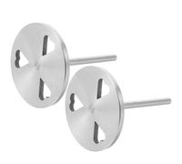 2 Pezzi Bit per Trapano Unghie Cavo e Cuscinetti, Argento | Metallo, Motivo a Tre , Pulisce Unghie dei Piedi, Solleva Cuticole, Rimuove Smalto
