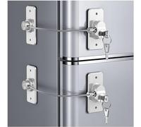 2 Pezzi Blocca Bambini per Frigorifero e Cassetti, Blocca Chiusura Cassetti con Potente Adesivo, Sicurezza Chiudi Cassetti Bambini per Frigorifero Armadietto, Cassetto, Armadio-Blanc