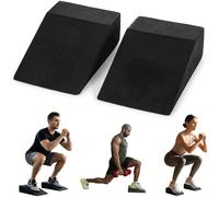 2 pezzi Blocchi a cuneo per yoga, adatti per il corretto posizionamento della postura durante gli squat, l'assistenza alle posizioni di equilibrio dello yoga, il recupero muscolare post-allenamento e 