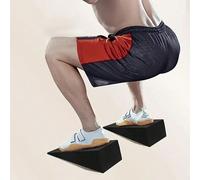 2 pezzi Blocchi a cuneo regolabili e tavola per lo stretching del polpaccio - Mattoni yoga triangolari per allenamento di stabilità, forza delle gambe e equilibrio - Attrezzatura fitness nera durevole