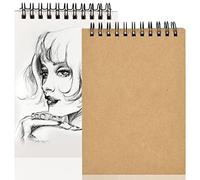2 Pezzi Blocco da Disegno A6, Blanc Sketch Book da Disegno Rilegato a Spirale 160 g/m² Sketchbook Quaderno da Disegno Album da Disegno per Schizzi e Disegni, 30 Fogli/60 Pagine