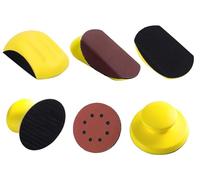 2 pezzi Blocco per Levigatura a Mano,5 pollici Tampone per Levigatura A Mano,Blocco Di Levigatura A Mano Rotonda,Adatto per lucidare carrozzerie di automobili, mobili, metalli e opere d'arte fatte a m