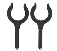 2 Pezzi Blocco Remo per Barca Durevole Blocco Remo Marino in Plastica Supporto per Canna da Pesca Staffa Accessori per Gommoni(Nero)