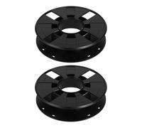 2 Pezzi Bobina di Raccolta per Filamento 3d, Plastica Nera 0,25 Kg | Avvolgimento Preciso, Previene Grovigli, per Filamento e Corda, Scuola, Fissaggio a Parete, 0, 25kg