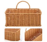 2 pezzi boho cestino da frutto sospeso cestino a parete rattan cestino per la