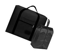 (2 pezzi) borsa da cabina 45 x 36 x 20 e borse da viaggio Easyjet sotto il sedile valigia piccola borsa da weekend borse da uomo donna maternità nero, Colore: A.
