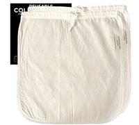 (2 pezzi) Borsa da caffè Cold Brew in cotone biologico - Disegnata in California - Sacchetti filtro riutilizzabili di 30cm x 30cm Extra Large con cordino EasyOpen in Pitchers o Mason Jars