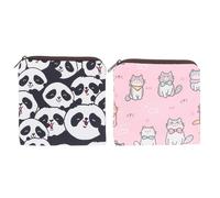 2 Pezzi Borsa da Viaggio per Assorbenti, Porta Assorbente Cartoni | Poliestere Resistente, Privacy Discreta, Capienza 4-6 Assorbenti, per Donne e Ragazze Colore Casuale