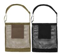 2 Pezzi Borsa per la Caccia Ai Funghi,Borsa per la Raccolta della Frutta, Per La Raccolta Della Frutta Borsa Per La Raccolta Con Custodia In Rete Di Grande Capacità Tracolla Regolabile(Nero+Verde)