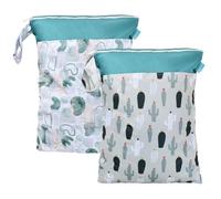 2 Pezzi Borsa per Pannolini Impermeabile, Wetbag Borsa per Pannolini Lavabili, Neonato Sacchetto del Pannolino Lavabile, Bag Pannolino per Pannolini, Borsa per Pannolini Lavabili Riutilizzabile