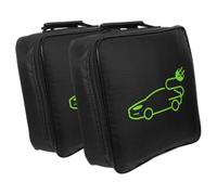 2 Pezzi Borsa Porta Cavi Ricarica Auto Elettrica Nera Grande | Tessuto Oxford e Cotone, Chiusura con Cerniera, Maniglia Portatile, per Cavi di Ricarica Auto Elettrica
