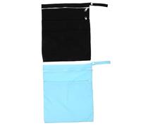 2 Pezzi Borsa Porta Pannolini con Due Tasche e Manico a Scatto | Organizzazione Compatta, Scomparti con Zip, per Pannolini e Indumenti Bagnati, Uso in Piscina Colore Casuale