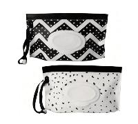 2 pezzi Borsa portaoggetti per salviette umide per bambini - Confezione portatile di salviette compresse sigillate con coperchio a ribaltamento, regali e decorazioni per la famiglia e la doccia del ba