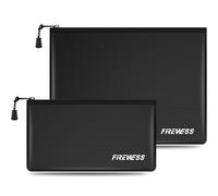 2 Pezzi Borsa Portavalori Ignifuga, 34 x 25 cm e 28 x 15 cm, Porta Documenti Moto, Resistenti al Fuoco e all'acqua, Per Documenti, Contanti, Passaporto, Chiavi