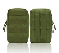 2 Pezzi Borsa Tattica Molle 21x11.5x6 cm, Borsello Tattico da Cintura, Sacchetti Tattici in Tessuto Oxford, Tasca Utility Zaino Tattico, Impermeabile, per Caccia, Escursionismo, Campeggio