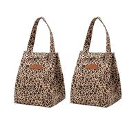 2 pezzi borsa termica da 6,3 l per il pranzo, funzione di supporto caldo/freddo per il pranzo, borsa da picnic, borsa termica isolata per spiaggia, lavoro, viaggio, 18 x 18 x 23 cm (M)