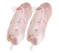 2 Pezzi Borsa Trucco Scarpa da Ballo Rosa per Donne | Organizzazione Accessori Danza, Preparazione Performance, Design Portatile Multifunzione