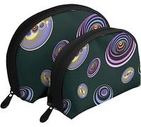2 pezzi borse per cosmetici borsetta per trucco da viaggio colorata per spazio cosmico borsa da toilette per donna