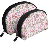 2 pezzi borse per cosmetici corna cancro al seno borsa per trucco da viaggio rosa borsa da toilette da donna