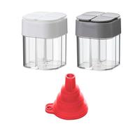 2 Pezzi Bottiglia Da Spezia 4 In 1 E Imbuto Pieghevole In 1 Pece, Bottiglia Di Spezie Da Campeggio, Bottiglia Di Spezie All'Aperto, Imbuto Portatile, A Scomparsa, Forniture Da Cucina.