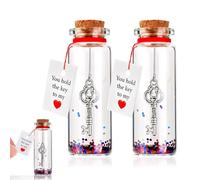 2 Pezzi Bottiglia Dei Desideri, Regalo Anniversario per Lui, Regalo San Valentino per Lui,Capsule Lettere per Fidanzato Fidanzata,Originale Regalo per Fidanzata