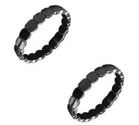 2 Pezzi Bracciale Ematite Uomo, Hematite Bracelet, Bracciali Ematite Con Cristalli Curativi Magneti Ultra Potenti, Eleganti Gioielli Da Regalare A Padri, Mariti, Fidanzati E Compagni Di Classe