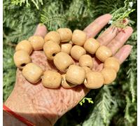 2 Pezzi Bracciale in Legno di Kadamb Naturale Regolabile Unisex Misura Perlin...