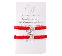 2 pezzi Bracciale Magnete Attrazione magnetica di Corrispondenza, rosso, Corda intrecciata a Mano, per amicizia, Anima Gemella, Amore