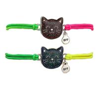 2 Pezzi Braccialetti Amicizia per Bambina Ragazza, Braccialetto per Ragazze Gatto, Colori Arcobaleno Cangianti, Bracciale Bambina, per Feste Gadget Compleanno