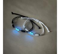 2 pezzi Braccialetti coppia Glow In The Dark decorato a cuore Tagli UnicaPoliuretano