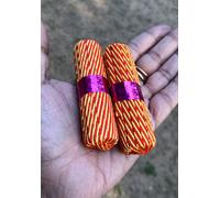 2 Pezzi Braccialetto Religioso Indiano ROSSO GIALLO SETA Mauli kalawa Moli Ka...