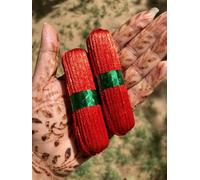 2 pezzi braccialetto religioso indiano ROSSO SETA Mauli kalawa Moli Kalaya SP...