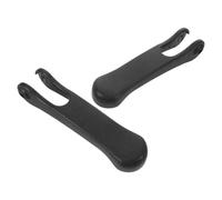 2 Pezzi Braccioli Imbottiti per Sedia Comoda, Plastico Nero, Coppia | Supporto Stabile e Foratura, Superficie Ergonomica Allargata, Uso Domestico in Bagno per Anziani