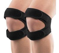 2 pezzi Brace per ginocchia di rotula, cinghia di spugna incorporato del tendine rotuleo regolabile, stabilizzatore del ginocchio traspirante per uomini uomini adulti che correvano, basket, sport, pa