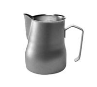 2 pezzi brocca for schiumare il latte in acciaio inossidabile 350/500ML for for caffè espresso Latte Art Barista for a vapore Per Il Caffè(Silver 500ml)