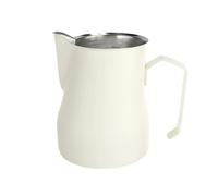 2 pezzi brocca for schiumare il latte in acciaio inossidabile 350/500ML for for caffè espresso Latte Art Barista for a vapore Per Il Caffè(White 500ml)