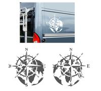 2 pezzi bussola adesiva rosa dei venti auto caravan camper da 20 cm a 60 cm (...