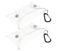 2 Pezzi Bustina Trasparente Multiuso in PVC Portachiavi | Accesso Rapido, Pratica e Resistente alle Fuoriuscite, per Cassetto Scrivania e Attività All'aperto