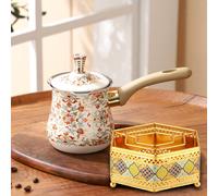 2 Pezzi Caffettiera Turca Bricco per Il Latte Teiera Scaldalatte E Burro Fusore